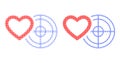 Pixel Halftone Romantic Heart Target Icon