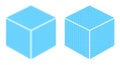 Pixel Halftone Sugar Cube Icon