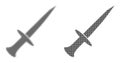 Pixel Halftone Sword Icon