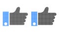 Pixel Halftone Thumb Up Icon Royalty Free Stock Photo
