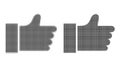 Pixel Halftone Thumb Up Icon Royalty Free Stock Photo