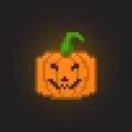 Pixel halloween pumpkin