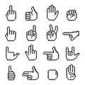 Pixel hand gesture