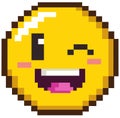 pixel happy emoticon