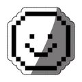 Pixel happy face design