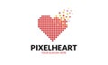 Pixel Heart Logo Template Royalty Free Stock Photo