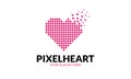 Pixel Heart Logo Template Royalty Free Stock Photo