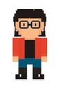 pixel hipster girl