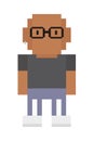 pixel hipster man