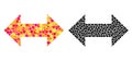 Pixel Horizontal Exchange Arrows Mosaic Icons