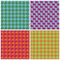 Pixel Houndstooth in Retro Brights Royalty Free Stock Photo