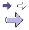 Pixel icon of right direction arrow