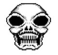 Pixel illustration of skull