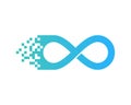 Pixel Infinity Icon Logo Design Element Royalty Free Stock Photo