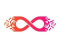 Pixel Infinity Icon Logo Design Element Royalty Free Stock Photo