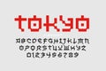 Pixel Japanese style Latin font