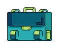 pixel line art illustration of briefcase for job applications, hiring advertisements. Can be used for web, website, landing page,