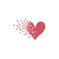 Pixel Love Logo Vector