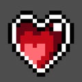 Pixel love. heart pattern for games 8 bit