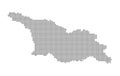 Pixel map of Georgia South Ossetia. Vector dotted map of Georgia South Ossetia isolated on white background. Abstract computer gra