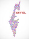 Pixel map of Israel on white background