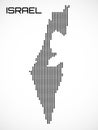 Pixel map of Israel on white background