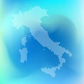 Pixel map of Italy. Vector dotted map of Italy isolated on white background. Italy map page symbol for your web site