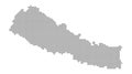 Pixel map of Nepal. Vector dotted map of Nepal isolated on white background. Abstract computer graphic of Nepal map.