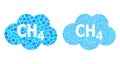 Circle Methane Cloud Icon Mosaic Royalty Free Stock Photo