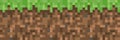 Pixel minecraft style land background. Concept of game ground pixelated horizontal seamless background. Vector illustration