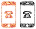 Pixel Mobile Phone Mosaic Icons