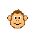 Pixel Monkey image for t-shirt kid. 8 bit game