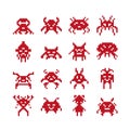 Pixel Monsters Royalty Free Stock Photo