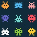 Pixel monsters set