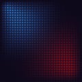 Pixel mosaic background. Blue and red squares. Digital backdrop. Vector.