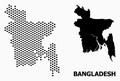 Pixel Mosaic Map of Bangladesh