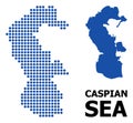 Pixel Mosaic Map of Caspian Sea