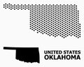 Pixel Mosaic Map of Oklahoma State Royalty Free Stock Photo
