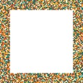 Pixel mosaic square frame in retro (vintage) muted colors