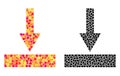 Pixel Move Bottom Mosaic Icons