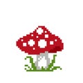 Pixel mushrooms image for cross stitch
