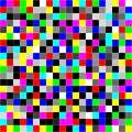 Seamless geometric color pixel noise with white lines pattern vector illustration Royalty Free Stock Photo