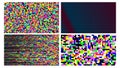Pixel Noise Of Channel Grain Screen Set Vector Royalty Free Stock Photo