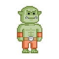 Pixel orc for 8 bit video game