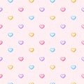 Pixel Pastel Hearts Seamless Pattern Royalty Free Stock Photo