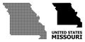 Pixel Pattern Map of Missouri State Royalty Free Stock Photo