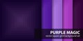 Pixel pattern set Purple Magic. Vector seamless pixel art backgrounds Royalty Free Stock Photo