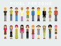 Pixel People Royalty Free Stock Photo