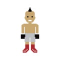 Pixel people boxer avatar Royalty Free Stock Photo