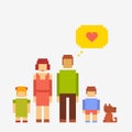 Pixel people family
